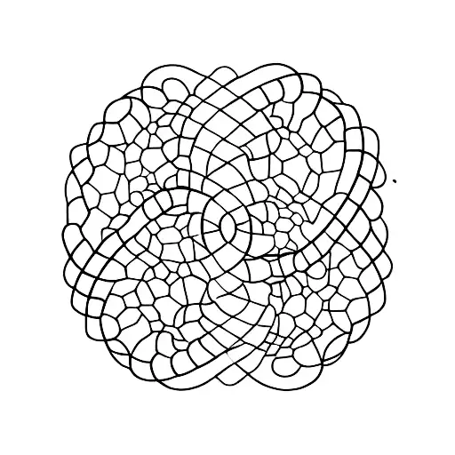 A Minimalist Tattoo Of A Dna Helix Merging Into A Water Wave