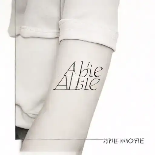 One Word Albie Written On Inside Of Arm