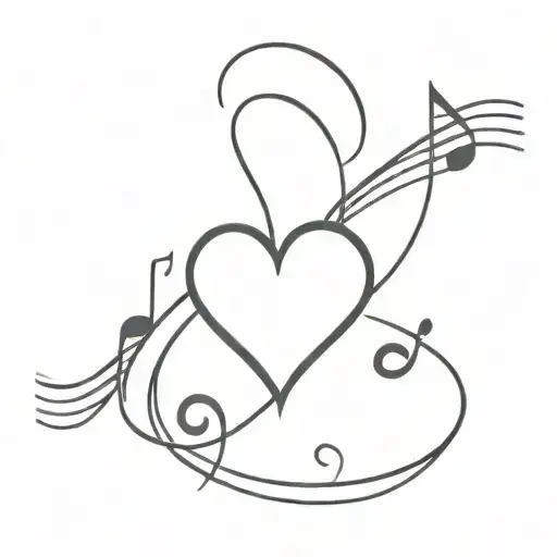 Heart With Music Symbols Incorporated