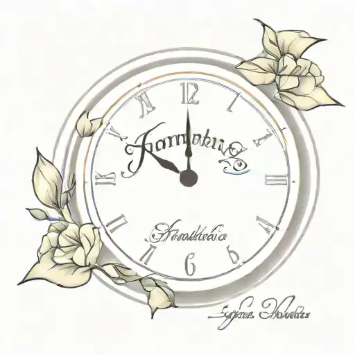 Time Clock Name Written