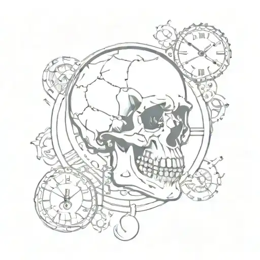 Skull And Clocks