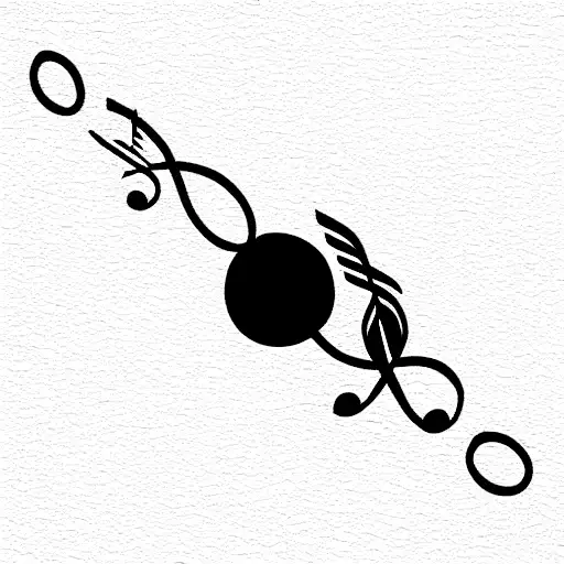 Simple Saturn With Music Notes