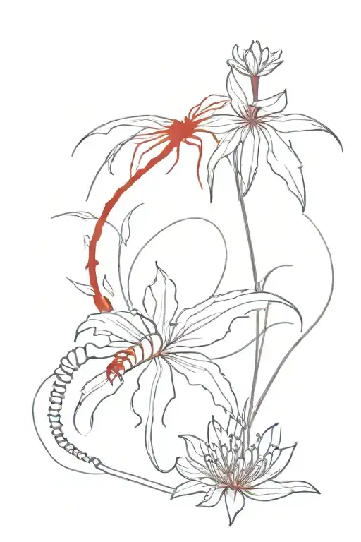 Centipede And Red Spider Lily Like Tokyo Ghoul Anime