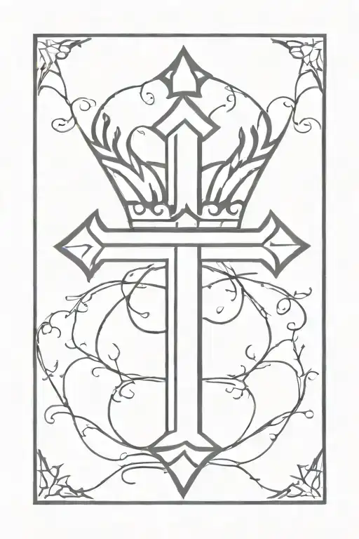 Cross With King's Crown