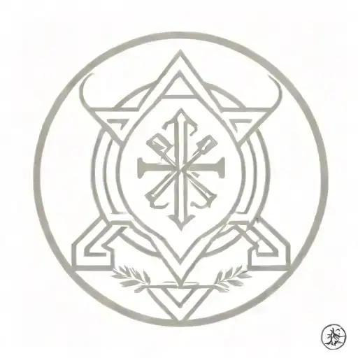 Slavic Brotherhood Emblem With Initials