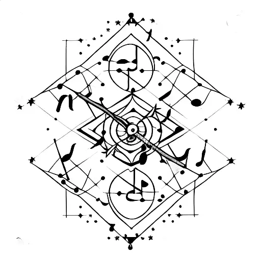 A Constellation Of Sagittarius Formed By Musical Notes