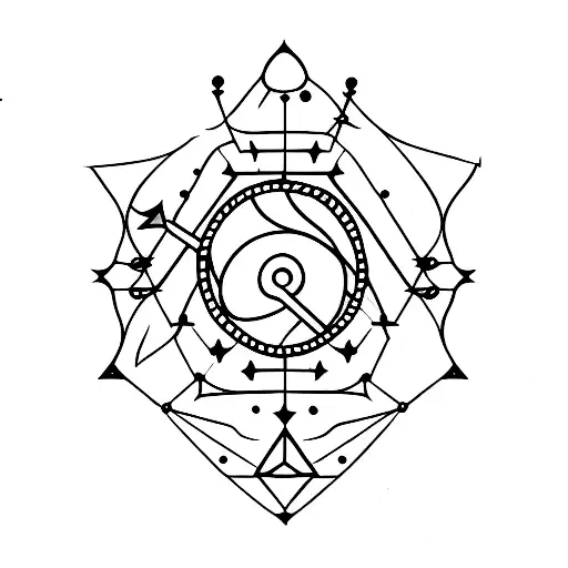 The Constellation Of Saggitarius As An Arrow