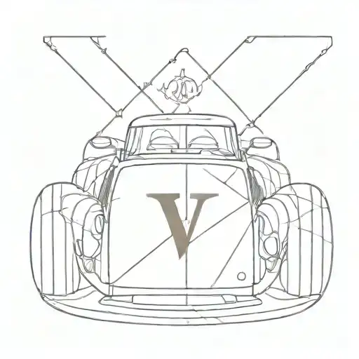 Abstract Race Car Pattern Inspired By Louis Vuitton Monogram