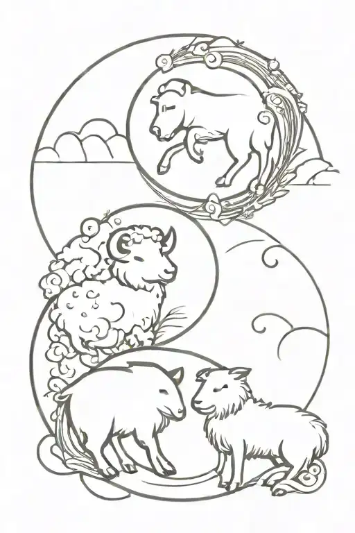 Sheep And Wolf Yin Yang
