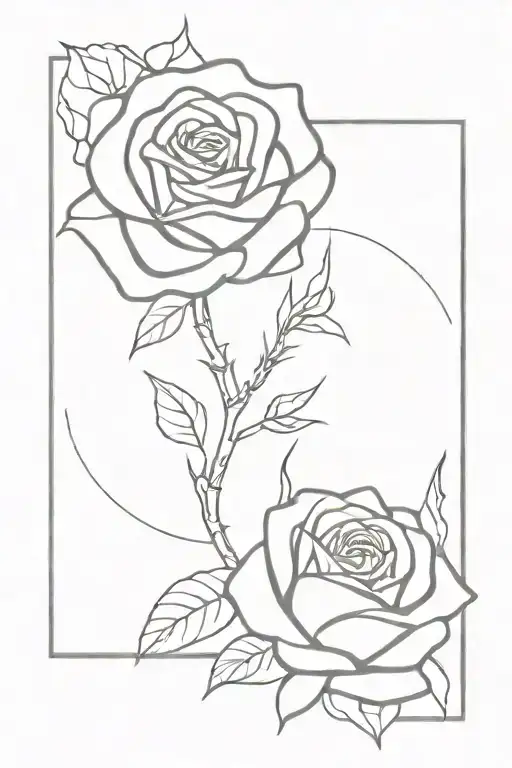 Rose With Lightning Behind