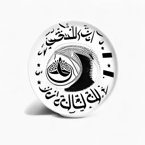 A Coffee Cup With The Algerian Flag Design