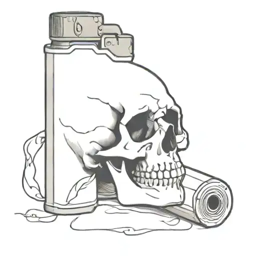 Lighter With A Skull