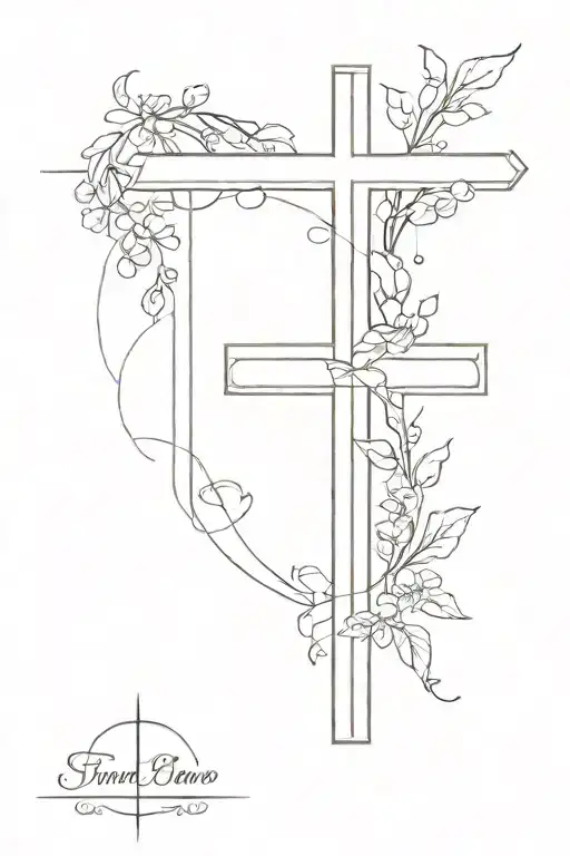 Cross Feminine Basic Plain Back Ground Simple