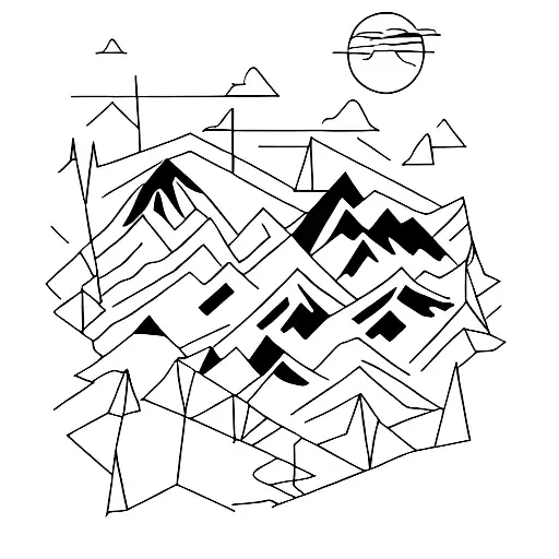 Mountain Range With Subtle Bdsm Elements