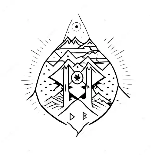 Dominant Mountain With Sub Bdsm Symbol