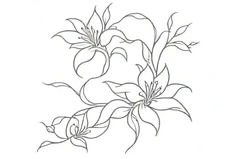 Floral Upper Half Sleeve