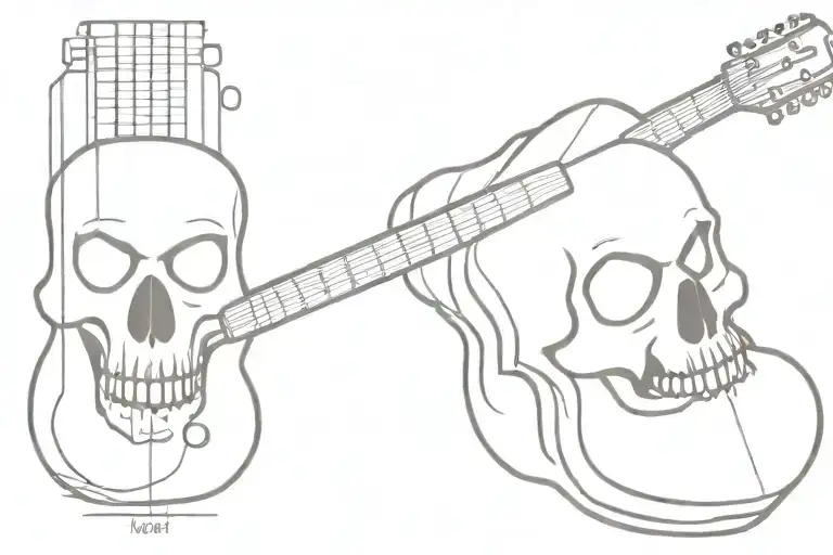Skull And Guitar