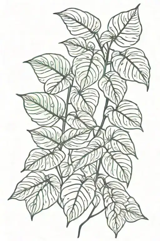 Pothos Plant Spaced Out Leaves Long Vine