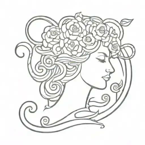 Medusa With Flowers