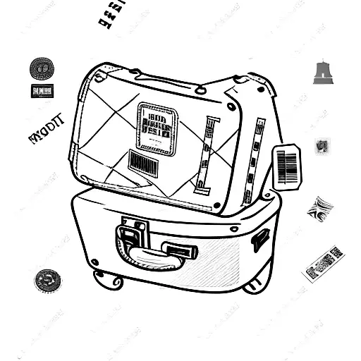 A Vintage Suitcase With Passport Stamps From Different Countries