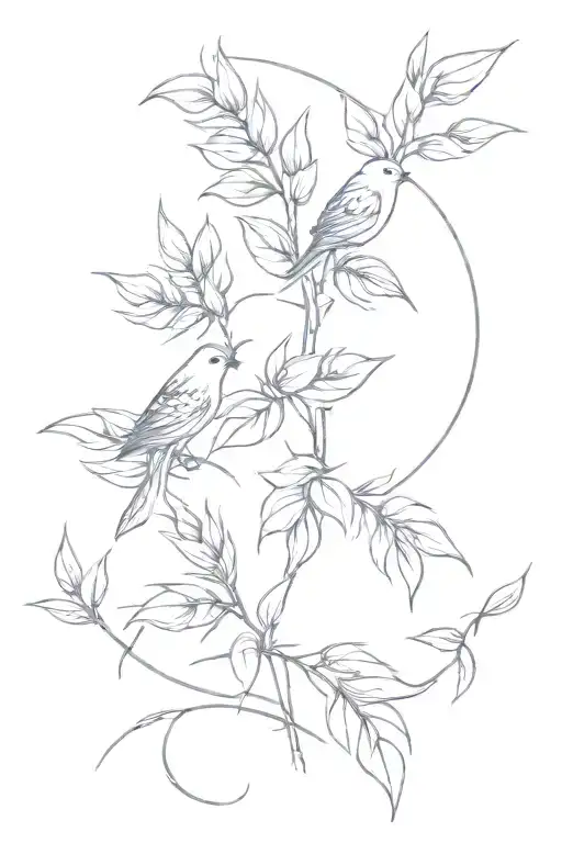 Wheat Stalk And Bird