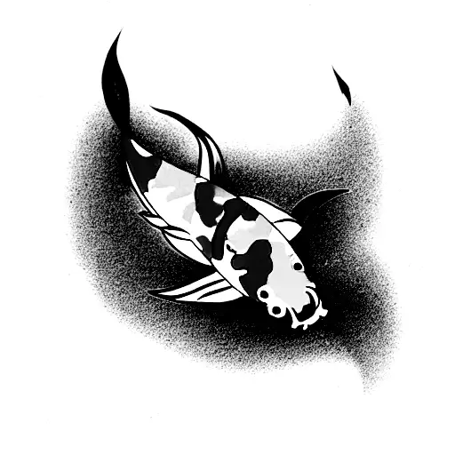 2 Koi Fish Intertwine