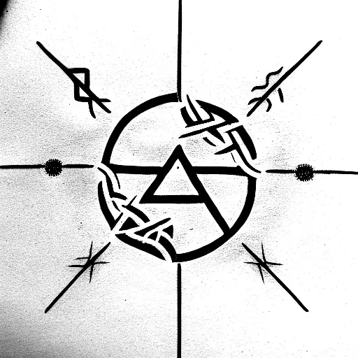 Valknut Vegvisir Yggdrasil Hugin Munin