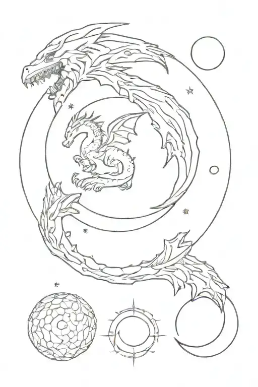 Soft Dragon And Moon Phases