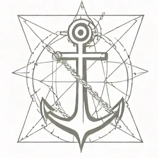 Anchor In Pentagram