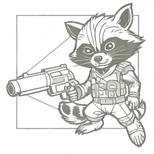 Baby Rocket Raccoon Guardians Gun