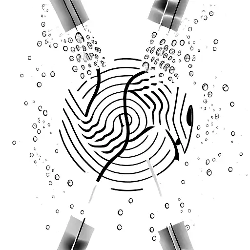 Waterpolo Goalpost With Water Splashing Around