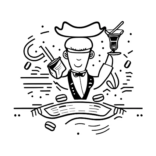 Bartender Shaking A Cocktail With Coffee Beans As Garnish