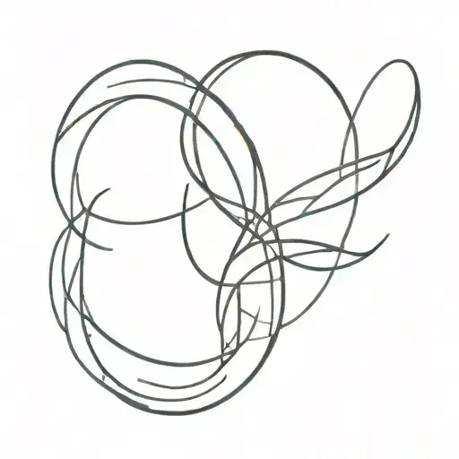 Fijne Line Round Upper Arm With Two L's In It