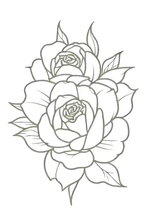 Rose And Peony Flower