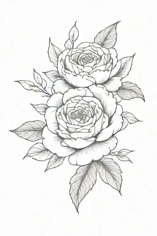 Rose And Peony Flower