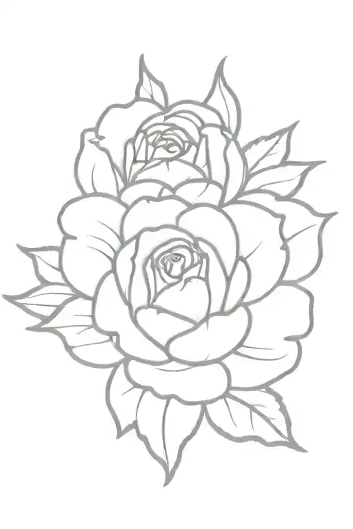 Rose And Peony Flower