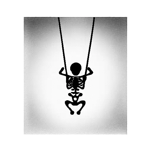 Skeleton On Swing