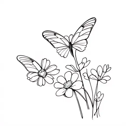 Butterfly Kisses Little White Flowers