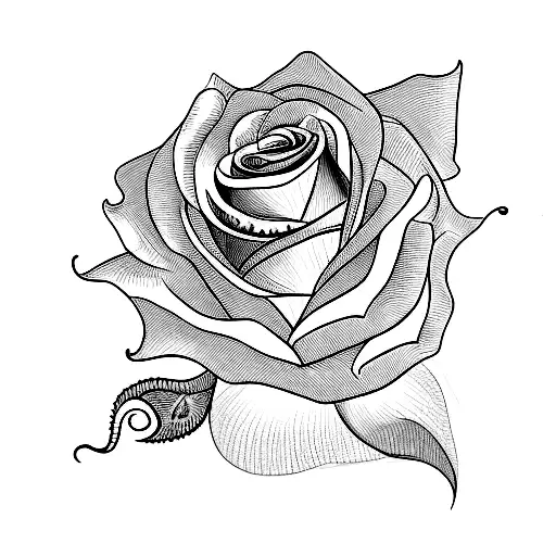 A Rose With A Skull On It
