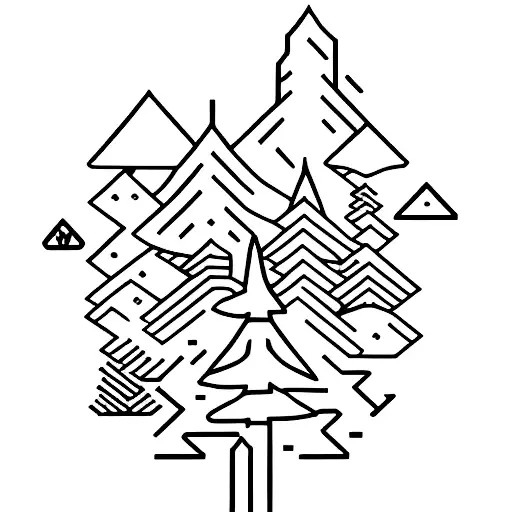 A Video Game Character Hiking Through A Pixelated Forest