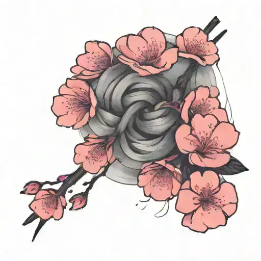 Japanese Cherry Blossom Wrapping Around Fore Arm