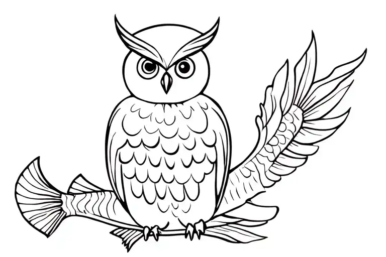 Owl And Fish