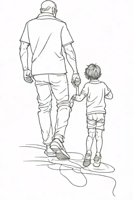 Father Son Walking