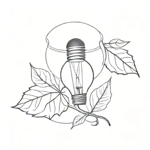 Lightbulb And Leaf