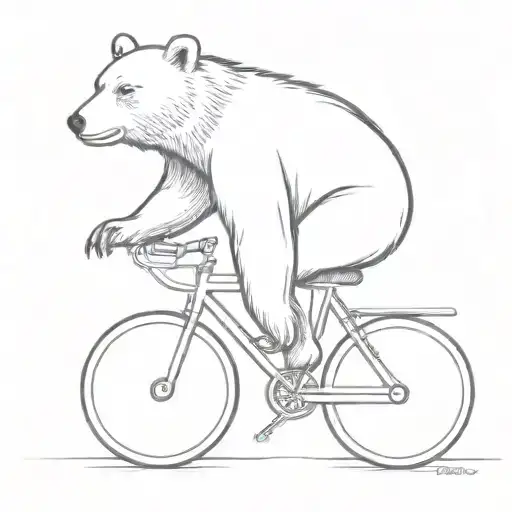 Bear Riding A Bicycle