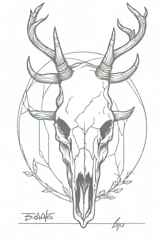 Deer Skull With Antlers