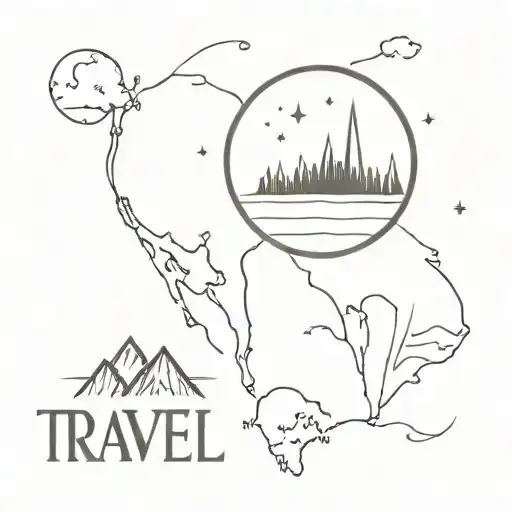 Girlfriends Tattoo Featuring Travel