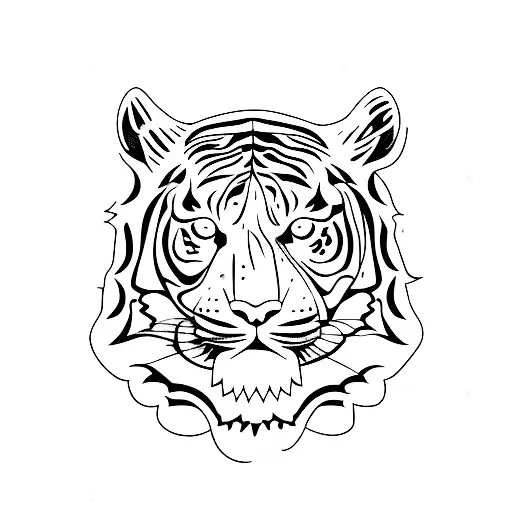 Tiger With Japannese Tree