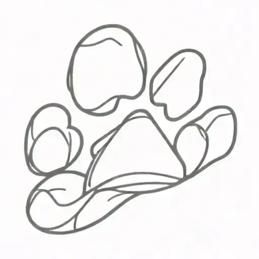 Medium Poodle Paw Print