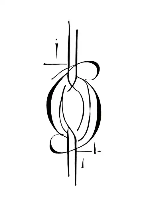 Initial Tattoo Design Incorporating Symbols